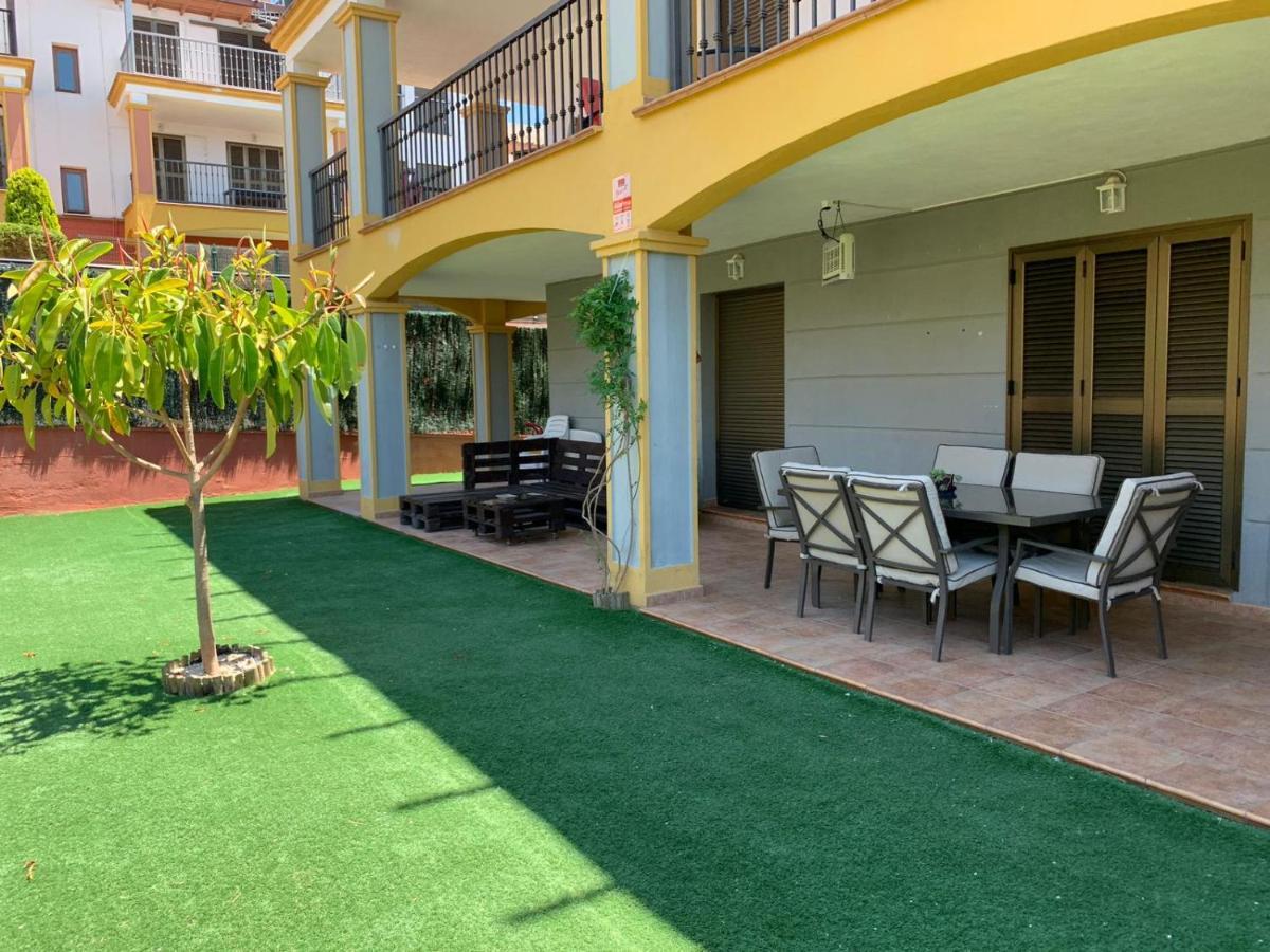 Apartamento Con Jardin Privado Y Acceso A Piscina Huelva Bagian luar foto