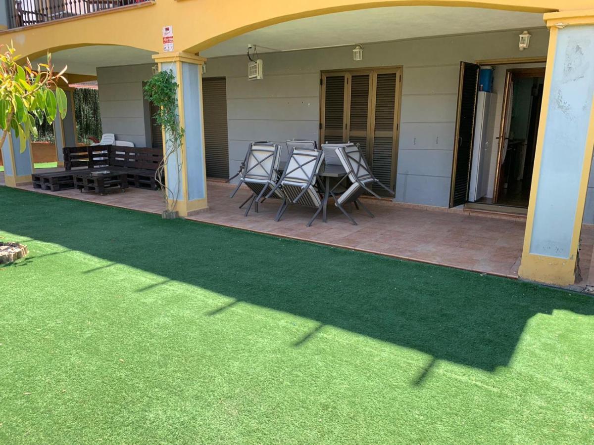 Apartamento Con Jardin Privado Y Acceso A Piscina Huelva Bagian luar foto