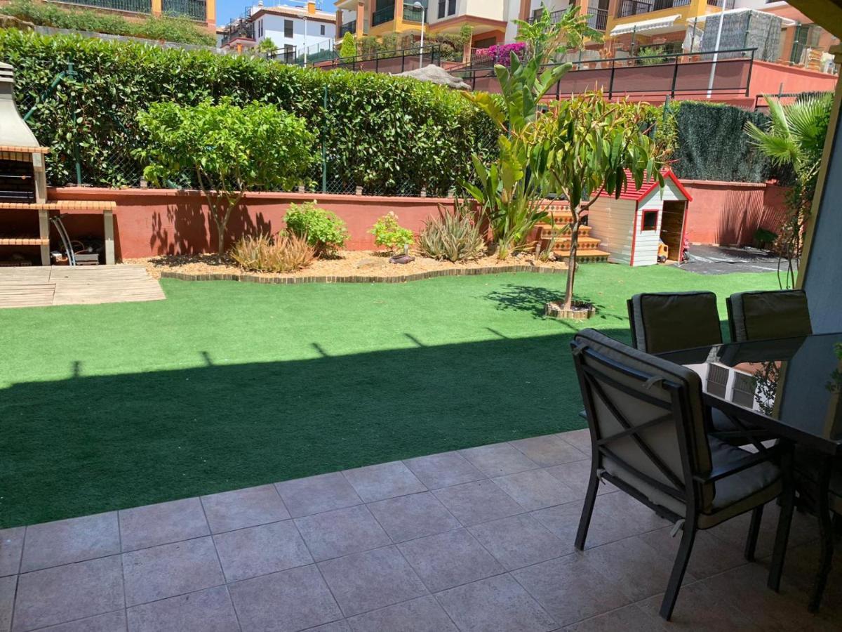 Apartamento Con Jardin Privado Y Acceso A Piscina Huelva Bagian luar foto