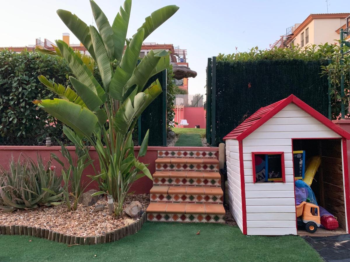 Apartamento Con Jardin Privado Y Acceso A Piscina Huelva Bagian luar foto